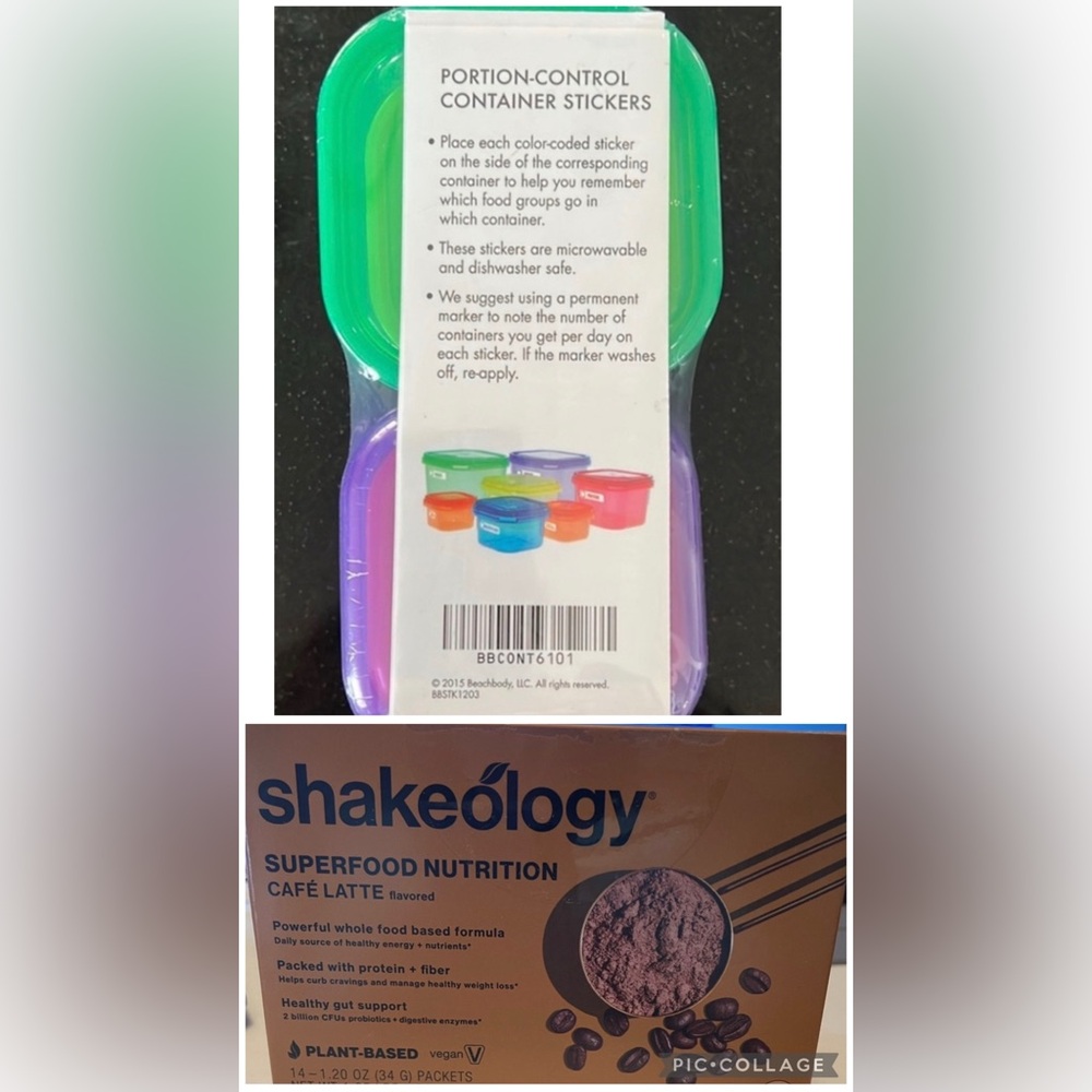 NWT Beachbody BODi bundle 21 day fix Portion-Control Container Set & Shak-0-logo